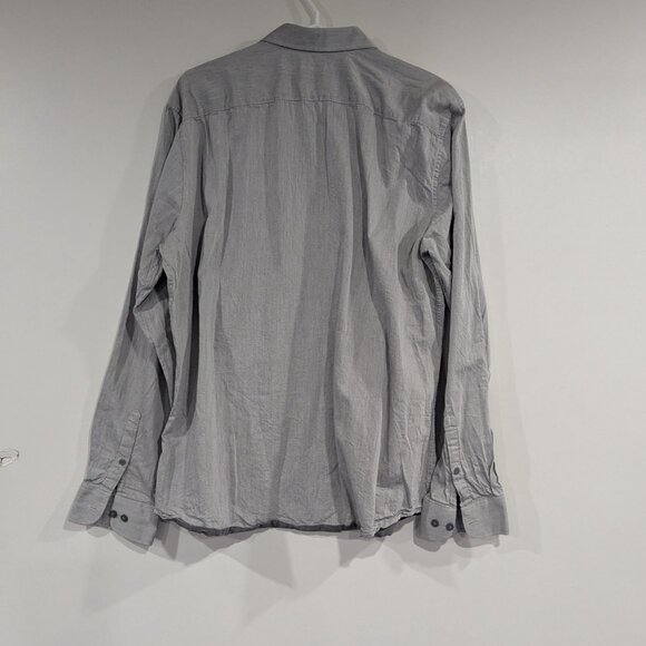 Selected Homme Identity Regular Fit Button Down Dress Shirt Light Grey Size XXL - Picture 5 of 5